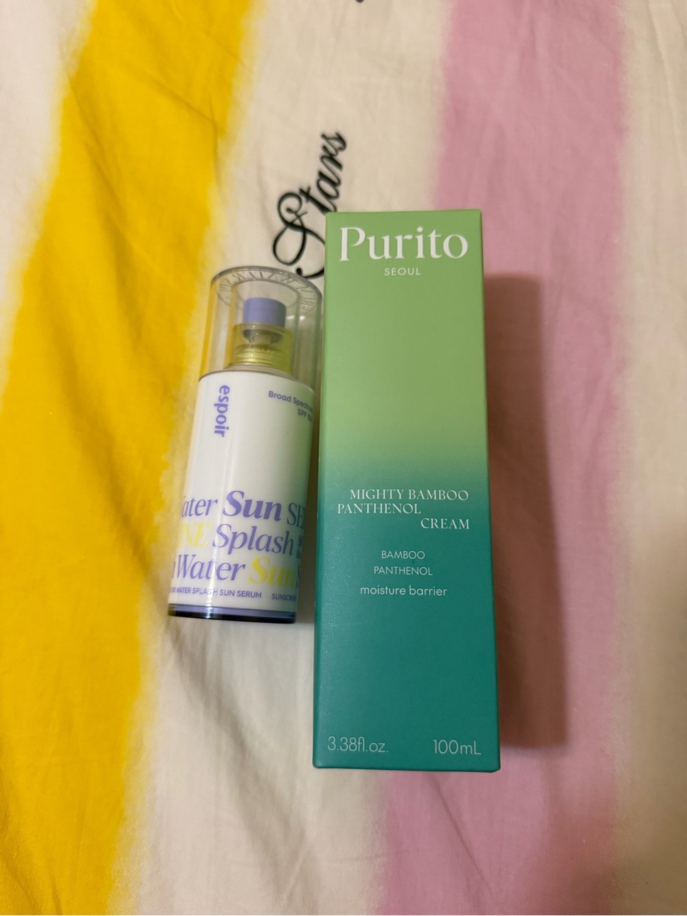 Purito Panthenol Cream (NWT) espoir Water Splash Sun Serum SPF50+ PA+++ 50ml
